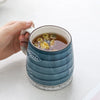 500ml Ceramic Mug With Spoon Japanese Hand Painted Style Breakfast Cups Office Home Teacup Water Cup Drinkware Gifts