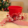 New Christmas Top Hat Tree Top Festive Christmas Tree Topper Hat Foldable Design With Bow Candy Cane Xmas Decoration