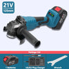 21V 125mm M14 Brushless Angle Grinder Grinding Tool Cutting Machine Power Tool for Cutting Polishing Ceramic Tile Wood Stone