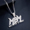 Hip Hop Ice Out Dollar Money Bag Necklace Shiny Cubic Zirconia Wallet Pendant for Men Women Hip Hop Rock Rap Cool Jewelry