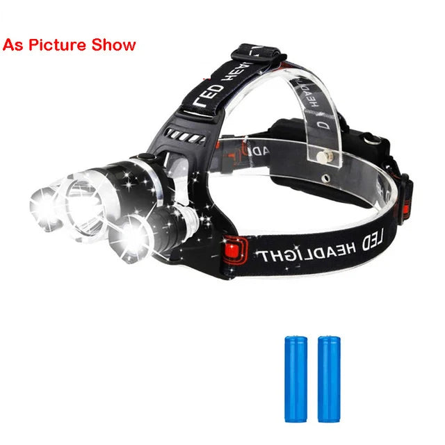 ZK20 LED Headlamp 8000 Lumen Torch Flashlight Headlight Waterproof Head Light Camping Hiking Fishing Mining Light Lamp Torch