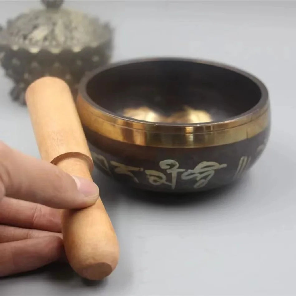 Tibetan Singing Bowl Sound Healing Therapy Instruments Yoga Meditation Massage Handmade Chanting Bowl Buddhist Religion Supplies