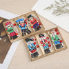 9Pcs Christmas Wooden Nutcracker Soldier Hanging Pendants Christmas Tree Ornaments Xmas New Year Party Decorations Supplies