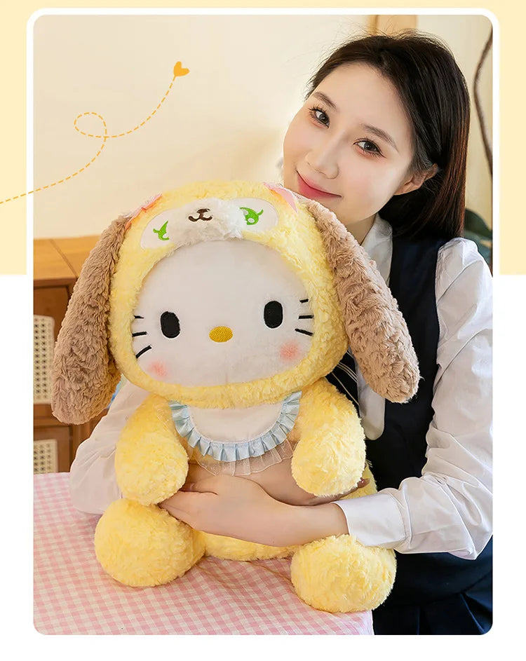 23cm Cute Big Ear Dog Hat Soft Fill Plush Toy Cat Stitch Jade Gui Dog Plush Doll Birthday Decoration Cloth Doll Children's Gift