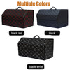 Car Trunk Organizer Box Collapsible Car Trunk Storage Organizer Large Capacity Auto Multiuse Tools Storage Bag Tidying Leather