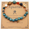 Eight Planets 12 Constellation Bracelet Natural Stone Hemp Stone