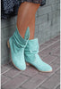 Lady Sexy Pile Style Ankle Boots Round Toe Low Heel