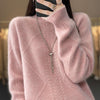 Autumn And Winter New Thickened Half-high Collar Knitted Soft Glutinous Loose Pullover Women