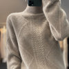 Autumn And Winter New Thickened Half-high Collar Knitted Soft Glutinous Loose Pullover Women