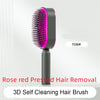 Self Cleaning Hair Brush For Women One-key Cleaning Hair Loss Airbag Massage Scalp Comb Anti-Static Hairbrush